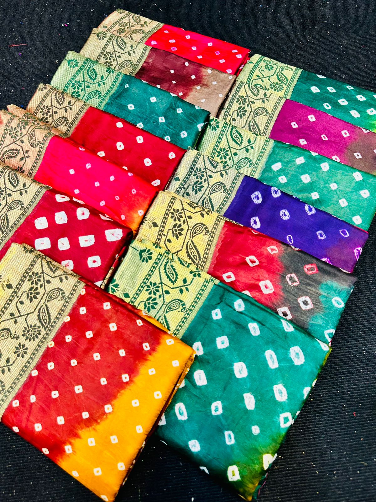 MS Manzar Art Silk Bandhani Printed Sarees Catalog